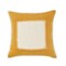Laddha Home Designs 20" Yellow and Cream Framed Square Throw Pillow